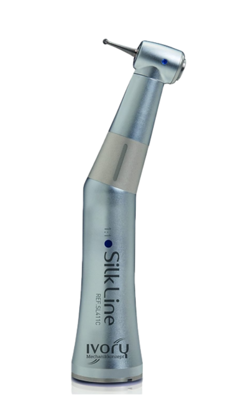 Slow Speed Handpiece, Ivory Silk Line Contra-Angle,1:1,Optical Fibre, Internal S