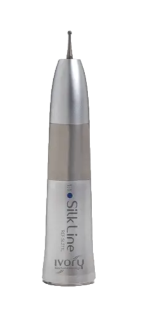 Slow Speed Straight Handpiece Ivory Silk Line, 1:1, Fiber Optic, Internal Spray