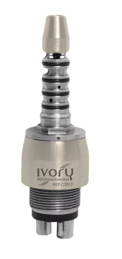 [C30LS] Dental Coupling, Ivory Sirona, 6 Pin, with LED & Water Regulator